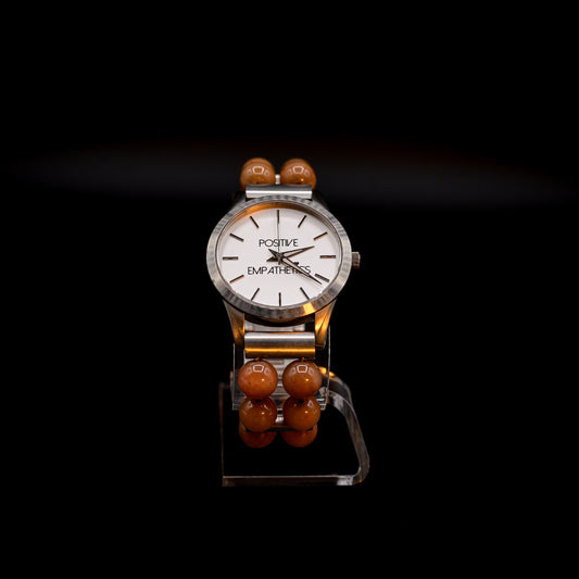 Silver / Opaque Brown